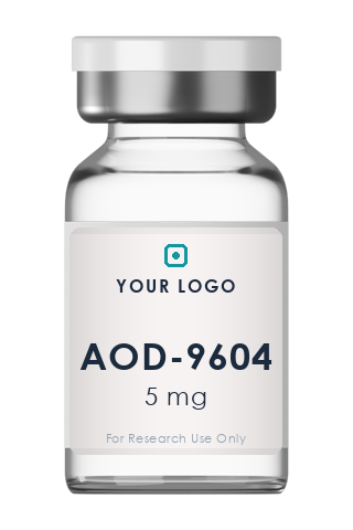 AOD-9604 white-label research vial — your brand