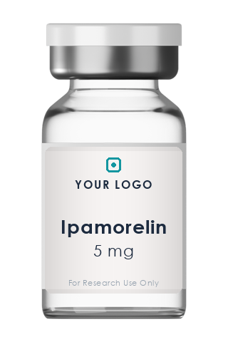 Ipamorelin white-label research vial — your brand