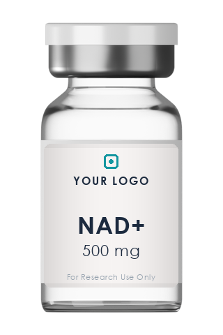 NAD+ white-label research vial — your brand